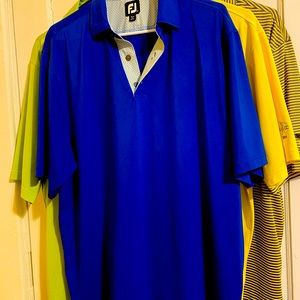 FJ Funjoy Mens Polo Golf Shirts, Set of 4, Size Lg